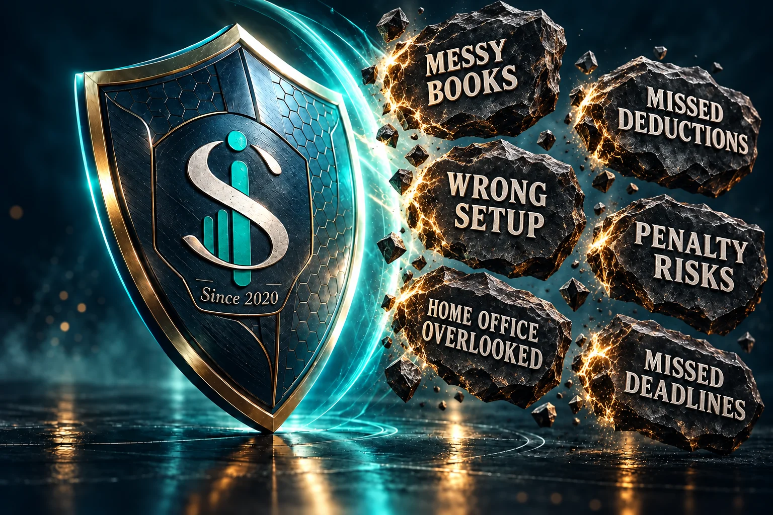 A shield protecting your business from tax, cash-flow and compliance risks